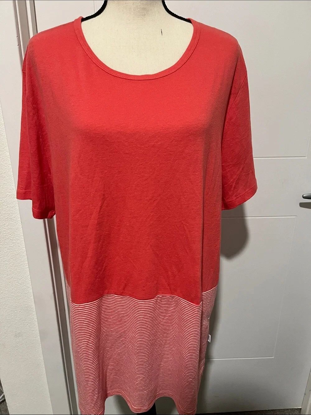 Onia Chad Color Block Linen Blend Tee Coastal Beach Vacation Resort Brand New